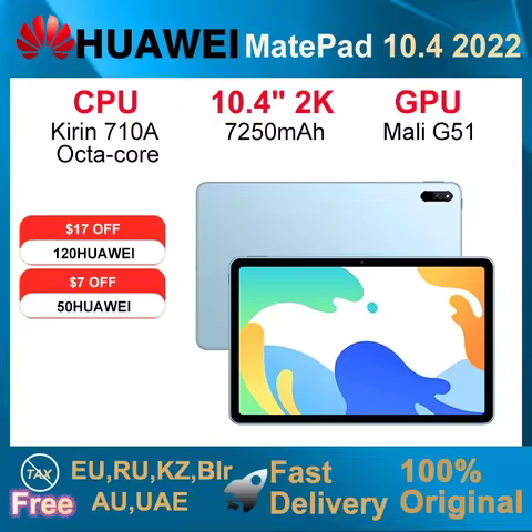 HUAWEI 2022 MatePad Kirin 10.4 Inch Smart Tablet 4GB/6GB 128GB HarmonyOS 2 Octa Core Learning Office