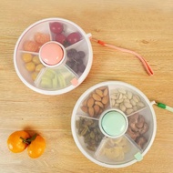 123ZOUUI with Lid Snack Container Leak Proof Moisture-proof Storage Boxes Portable Rotating Snacks Organizer Snack