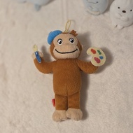 Sega Curious George Painter Plush Keychain Original