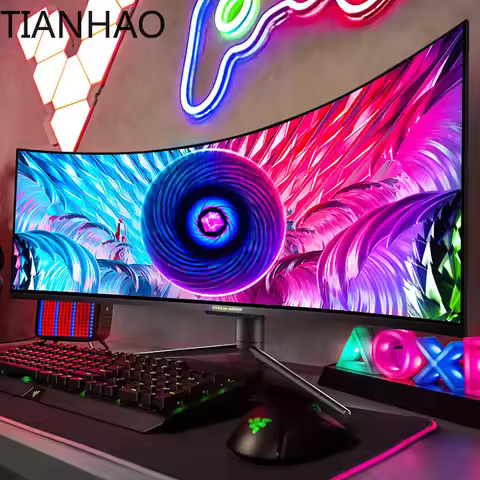 for 49 inch curved monitor 120Hz 5K LCD computer screen gaming display ultra wide UHD high refresh r