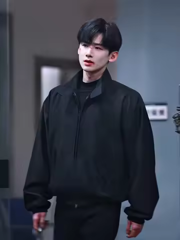 Bla Pilot Jaet ort Sle Stand Collar Spring Autumn Men's Baseball Coat Workwear Windbreaker by Bai Ji