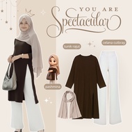 Modern One Set Women's Suit | Outfit Raya Series Look | 3in1 | Tunic + Pants + Hijab - BU211N