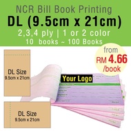 9.5cm x 21cm NCR Bill Book Custom Printing Receipt Invoice Payment Voucher Order Chit CUSTOM MADE CE