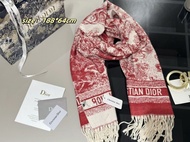 💜DIOR Scarf 羊絨動物印花圍巾披肩