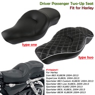 Two-Up Motorcycle Seat Cushion for Harley Sportster 883 Custom XL883 04-13-