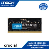 Crucial 8GB 4800MHz DDR5 SODIMM CL40 High-Speed Laptop RAM | CT8G48C40S5