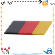 OLINI Car Sticker, Germany 6.5*3.5cm Germany Flag Car Emblem Badge, Crystal Drop Glue Aluminum Alloy