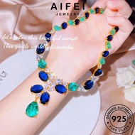 AIFEI JEWELRY Perak Accessories Women Necklace Chain Sterling 925 Bright Silver Original Perempuan 純銀項鏈 For Pendant Leher Korean Sapphire Rantai N1312