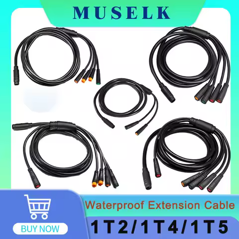 Electric Bicycle Waterproof Cable 1T2/1T4/1T5 Cable Conversion Accessories Controller Light Ebrake T