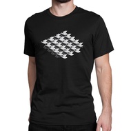 New Fashion Fish Swan Lake Optical Illusion Cool Funny T-Shirt