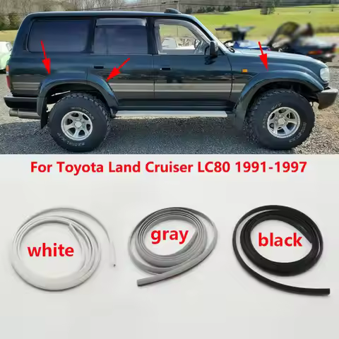 1.5M Car Fender Flares Wheel Arches Rubber Sealing Strip Sticker For Toyota Land Cruiser LC80 4500 1