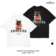 EVERESTER T-Shirt Oversize Fit Shirt | Unisex Game 777 Black White Men's EXP