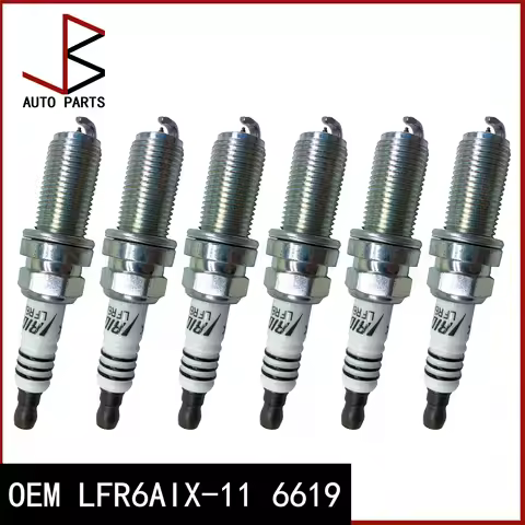 6 Pieces/lot Spark Plug OEM LFR6AIX-11 6619 90048-51185 22401-5M016 for FIAT SEDICI 2006-2014 for HO