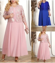2 Pcs ✡ Size Dresses Women Elegant Gowns For Wedding Ninangs Plus