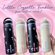 Little Coquette Bow Tumbler | Custom Coquette Tumbler Pink | Korean Tumbler Coquette | Ribbon Tumble