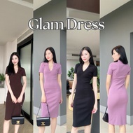 KANYA-GLAM DRESS[6007] V-Neck Polo Knitted DRESS (7B)/(23E)