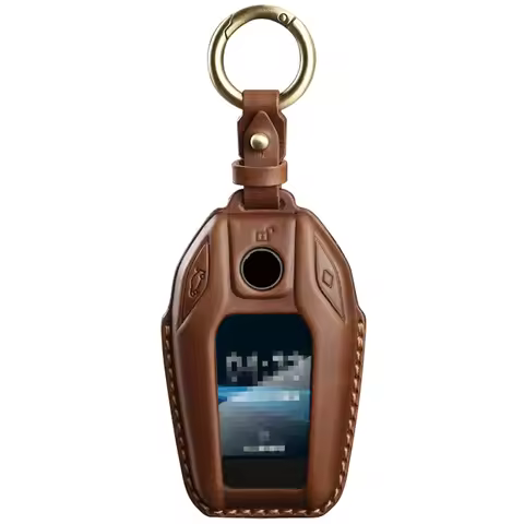 Leather Car LED Display Key Case Cover Fob For Bmw 3 5 7 Series G11 G12 G30 G31 G32 G05 G07 X3 X4 X5
