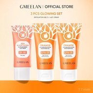 GMEELAN Skincare Set Sea Buckthorn Gluta Whitening Lazy Cream + Orange Enzymes Exfoliating Brighteni