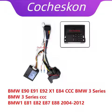 Car 16pin Wiring Harness Adapter Canbus Box Decoder Android Radio Power Cable For BMW 3 Series E90 E