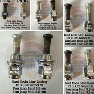 Long wheel nut bolt 12x1.25 long racing bolt nut 12x1.25 5.5cm HIGH QUALITY