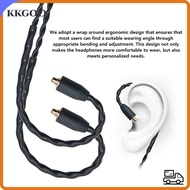 KKGOO 4-Strand Braided Upgrade Cord, 120cm / 47.24in Built In Microphone MMCX to Type C Headphone Ca
