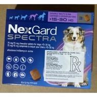 Nexgard/Spectra exp 11/2026 1box Nexgard Spectra anti tick flea for dogs dewormer
