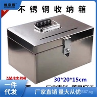 Box Handheld Cash Box Money Box Cash Box with Lock Commercial Stainless Steel Instant Cash Box Super