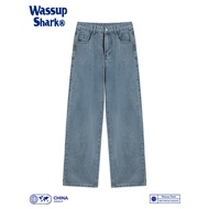 seluar jeans koyak lelaki baggy jeans men y2k y2k jeans Wassup shark Distressed Autumn Wide Leg Jean