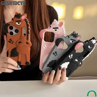 GESH1DCYK Phone ,  Cartoon Pony Phone , Cute Horse Shape Soft Silicone Shockproof Phone Protector Co