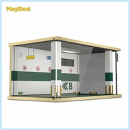 1/18 Scale Garage Diorama Wooden 1/18 Scale Car Display Case Realistic Lighted Garage Diorama for De