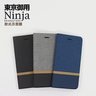 【東京御用Ninja】SAMSUNG Galaxy S10 (6.1吋)復古懷舊牛仔布紋保護皮套(酷炫黑)