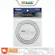 Bazic 360 Round Protractor - Plastic Protractor Ruler