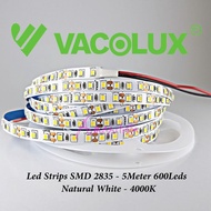 Vacolux LED Strip Light DC12V 2835 Natural~White 4000K 600led 5M IP33