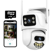 6MP Security Cameras Outdoor with 64G SD Card, Wireless Outside Camera for Home Security, IP66 Water