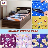 🏡SINGLE Sarung Tilam Berzip Cotton Mattress Zipped Case 单人床垫拉链套 Long Zip Cadar Bujang Bedsheet Case