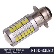 1PCS fog light P15D LED headlight motorcycle 33LED bulb 5630 bright white H4 H7 12V-24v