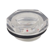 [ANGELA]Oil Face Mirror Gauge Sight Glass Parts Plastic Replacement Air Compressor