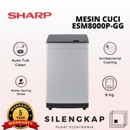 mesin cuci sharp esm 8000 8 kg 1 tabung esm8000 top loading