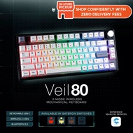 TECWARE Veil 80 - 75% Wireless Mechanical Keyboard with Knob &amp; Translucent Case