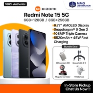 [NEW] Redmi Note 15 5G | 8+256GB / 6+128GB | 108MP Triple Camera | 5520mAh Battery | 45W Fast Charge