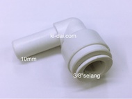 elbow connector selang ke nepel selang plastik ro