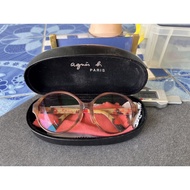 Used Sunglasses From Japan Agnes b. Paris Model AB2828 Watercolor Frame Shape Beautiful Good Style