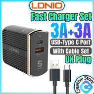 Fast Charger Ldnio Fast Charge Charger Set Type C Charger with Cable Set Type-C Cable Chargers Fast 