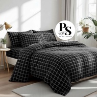 (BED SHEET ONLY) Black checkered bed sheet/ aesthetic bed sheet hotel bed sheet