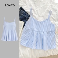 Casual Striped Zipper Tank Top for Women L128ED209