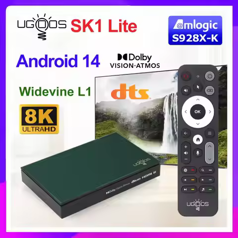 Amlogic S928X-K Android 11.0 UGOOS SK1 TV BOX Audio ATMOS DTS HD Widevine L1 BT5.2 1000M 8K Media Pl