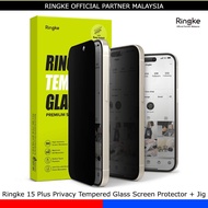 Ringke 15 Plus Privacy Tempered Glass Screen Protector + Jig