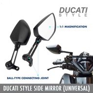 Universal Side Mirror Ducati 1008 Motorcycle Mirror Left Right HONDA YAMAHA SUZUKI VARIO 160xmax NMA