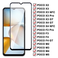 9D Full Protection Glass For Xiaomi Poco M2 M3 M4 M5 Pro M5S Screen Protector Poco X3 X4 Nfc x2 F2 F
