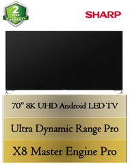 Sharp Aquos 70  8k Ultra Hd Led Android Tv 5 Years Warranty (LC70XU830X)Free HDMI